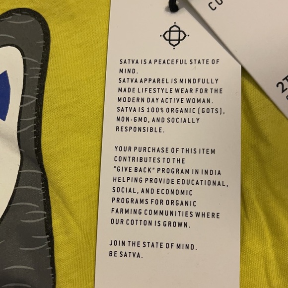 NWT Satva organic Cotten Cosmo Animal tee print - Picture 3 of 6